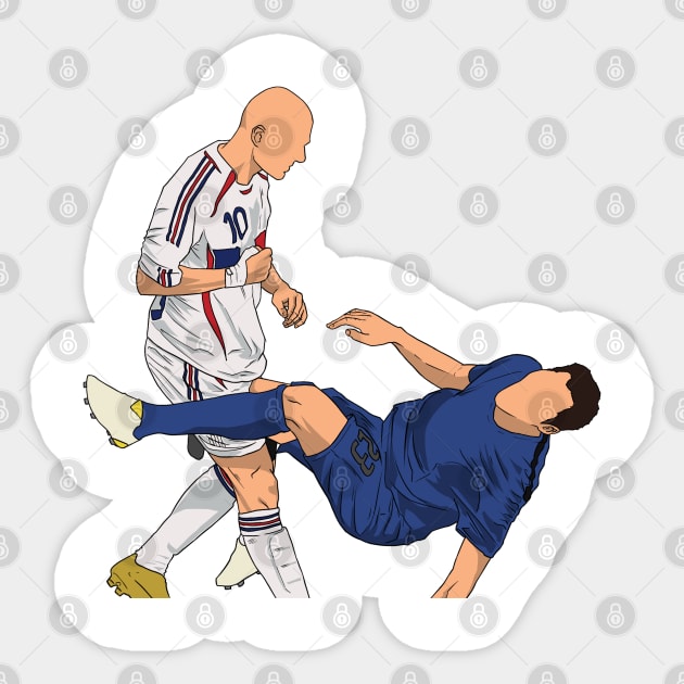 Zinedine Zidane Sticker by SickSticksCo